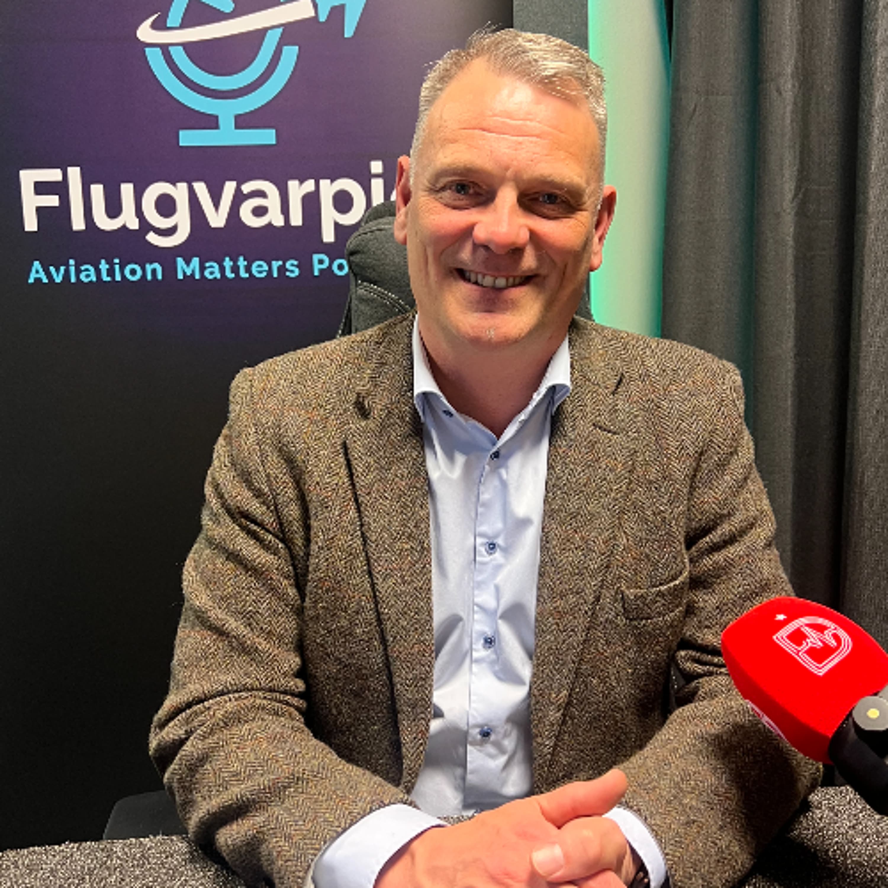 Mynd fyrir þáttinn #152 – AVIANS tekur við af ISAVIA ANS. Ísland í leiðtogahlutverki í flugleiðsöguþjónustu á Norður-Atlantshafinu. Framkvæmdastjórinn segir metnað um að auka sveigjanleika og bæta þjónustuna við flugið. - Kjartan Briem. hjá Flugvarpið