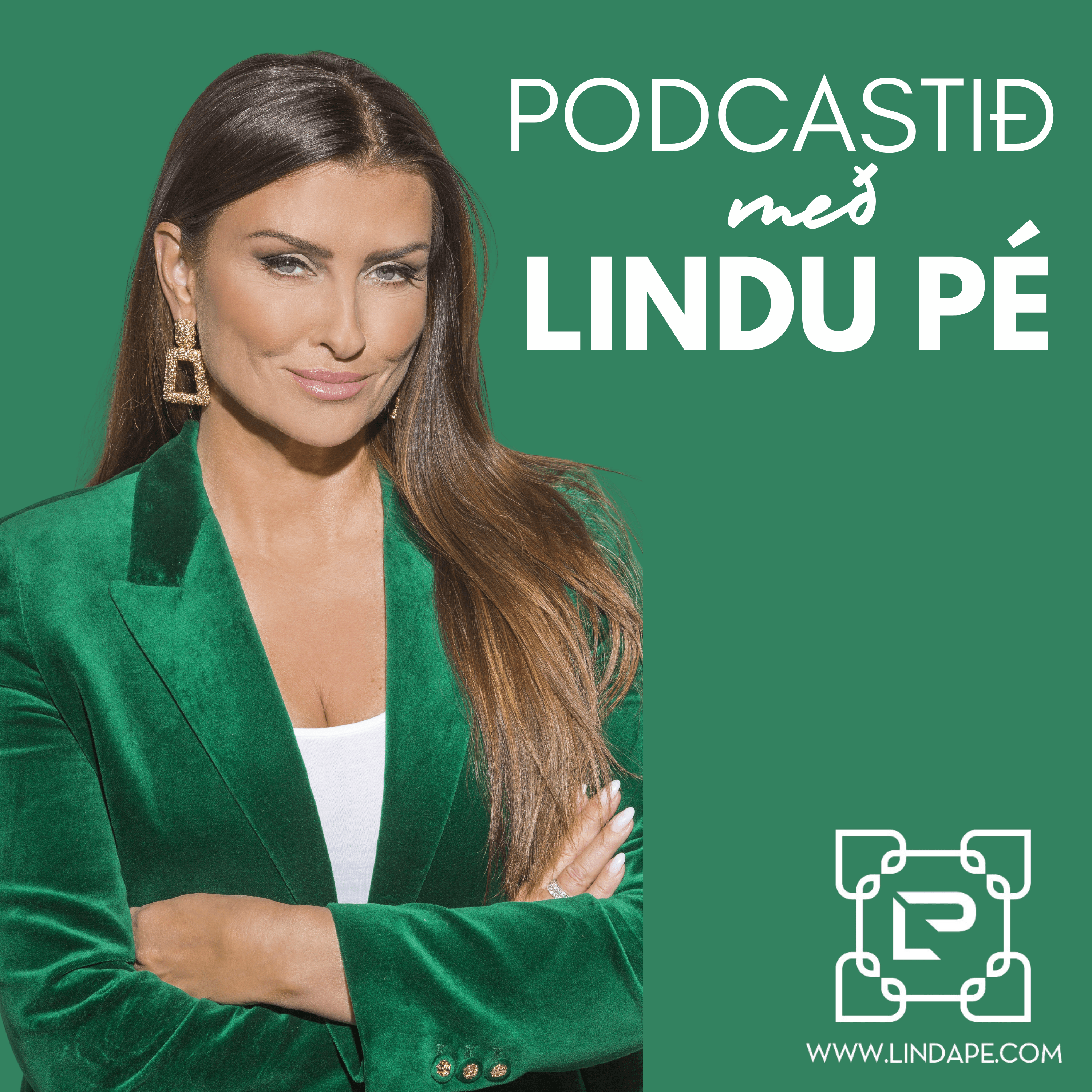 Forsíðumynd fyrir hlaðvarpið Podcastið með Lindu Pé